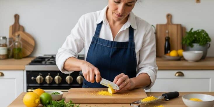 Soonnight - Zeste de citron et de persil: les hacher libère les arômes et améliore la texture des plats