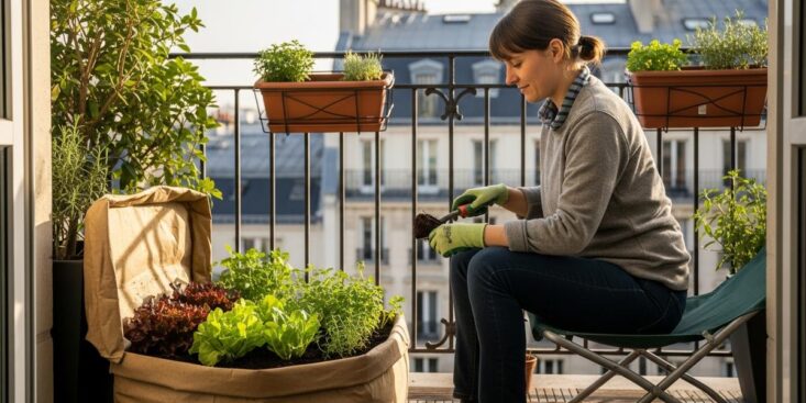 Soonnight - Sac de terreau: la solution pour cultiver salades et herbes sur balcon cet été, sans jardinière