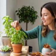 Soonnight - Feuilles de laurier dans les pots de fleurs: éloigne les moucherons et protège naturellement le terreau