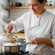 Soonnight - Casserole : la cuillère en bois empêche les débordements et fait économiser en 1 geste quand on oublie la cuisson