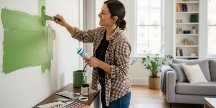 Soonnight - Peindre un seul mur dans le salon agrandit la pièce en 1 geste : l’astuce déco de pro