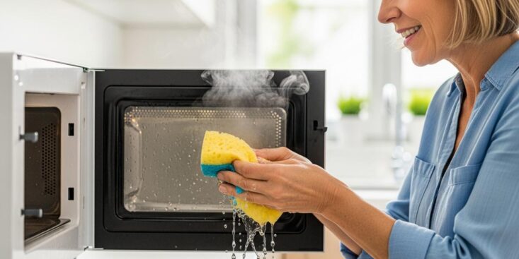 Soonnight - Éponge humide au micro-ondes: l’astuce express pour désinfecter l’éponge et désodoriser le micro-ondes en 1 minute