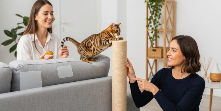 Soonnight - Chat: 1 astuce simple qui stoppe les griffures sur murs et meubles