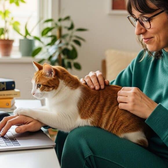 mcetv - Chat en télétravail : 5 astuces simples pour gérer ses visites sur vos genoux en pleine réunion