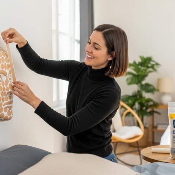 SoonNight - Action : ces dalles beiges à 7 € permettent de créer une tête de lit tendance en quelques minutes