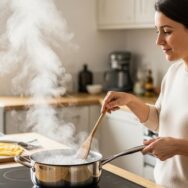 SoonNight - Cuillère en bois sur la casserole : cette astuce empêche l'eau des pâtes de déborder