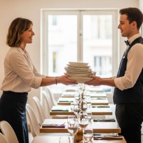 SoonNight - Aider les serveurs à débarrasser la table : ce que ce geste révèle sur votre personnalité selon la psychologie