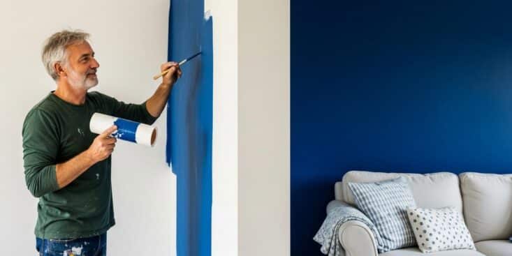 SoonNight - Peindre un seul mur de votre salon : l'astuce déco simple pour agrandir visuellement votre pièce