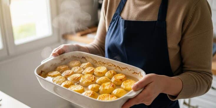 SoonNight - Plats à gratin : ce déchet trempé dans votre bassine les dégraisse sans effort