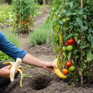 SoonNight - Peau de banane au pied des tomates : l'astuce potager qui améliore votre récolte