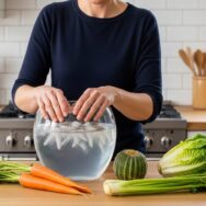 SoonNight - Vos carottes et salades flétries retrouvent leur croquant avec un bain d'eau froide toute la nuit