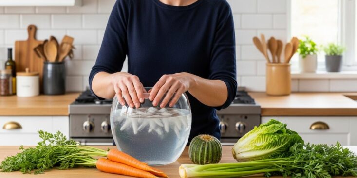 SoonNight - Vos carottes et salades flétries retrouvent leur croquant avec un bain d'eau froide toute la nuit