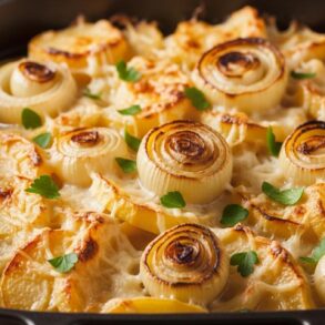 SoonNight - Ce gratin pommes de terre, oignons et bouillon remplace le dauphinois sans crème en 1h15
