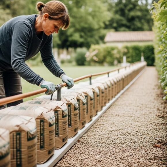 SoonNight - Bordure d'allée : cette astuce avec des sacs de béton à 3,70 € corrige l'erreur que tout le monde fait