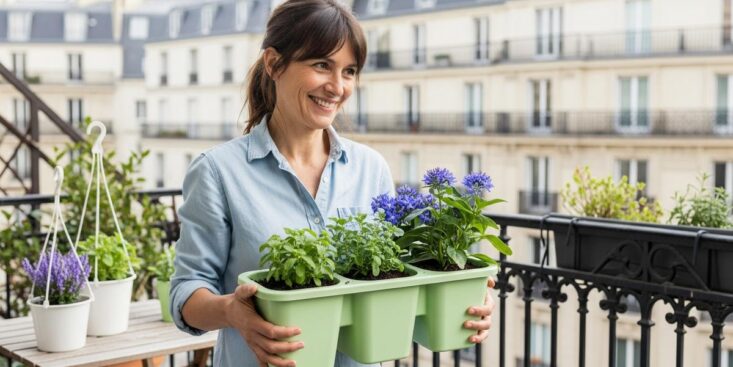 SoonNight - Balcon minuscule : ce planteur empilable à moins de 3 € se transforme en jardin suspendu