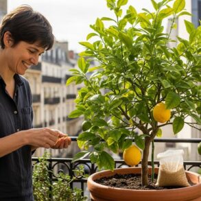 SoonNight - Citronnier en pot : enfouissez des graines de tournesol dans la terre pour renforcer votre arbre