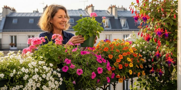SoonNight - 15 fleurs en cascade transforment votre balcon en mur végétal tout l'été, soleil ou ombre