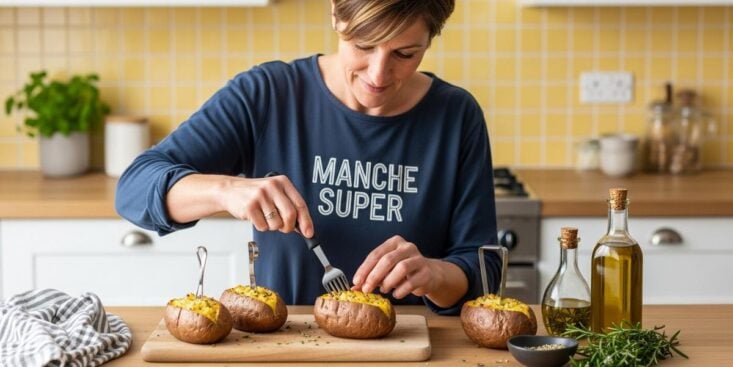 SoonNight - Pommes de terre au four : cette astuce de la cuillère en métal divise votre temps de cuisson par deux