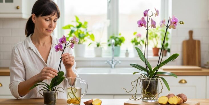 SoonNight - Orchidée fatiguée : l'eau de cuisson de pomme de terre relance la floraison en quelques semaines