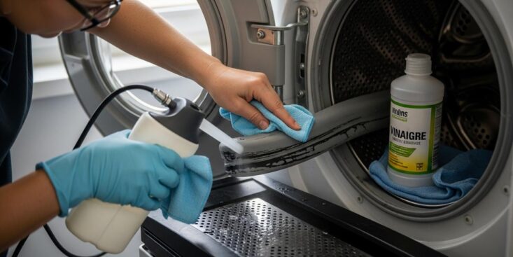 SoonNight - Moisissure noire sur le joint de machine à laver : le vinaigre blanc efface les taches et les odeurs en 15 minutes
