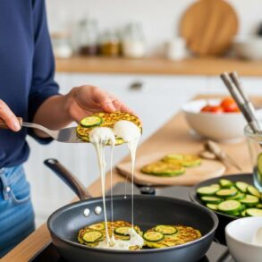 SoonNight - Galettes de courgettes à la mozzarella : cet ingrédient crémeux rend vos bouchées fondantes et dorées