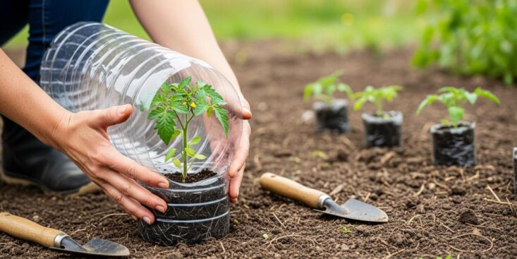 SoonNight - Bouteille en plastique : cette astuce gratuite protège vos semis du froid en avril