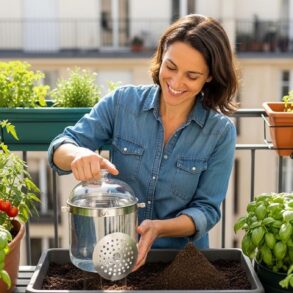 SoonNight - Ce bocal en verre que vous jetez garde vos jardinières de balcon en vie 3 semaines sans arrosage
