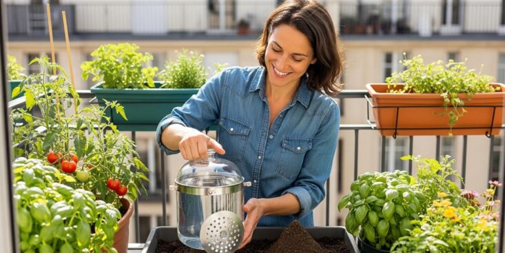 SoonNight - Ce bocal en verre que vous jetez garde vos jardinières de balcon en vie 3 semaines sans arrosage