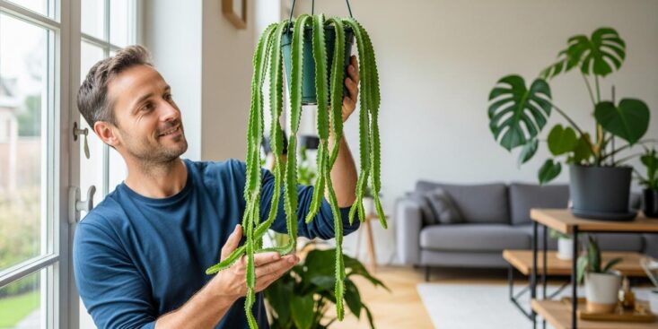 SoonNight - Cactus zigzag : cette plante retombante sans épines remplace votre Monstera avec un entretien ultra facile