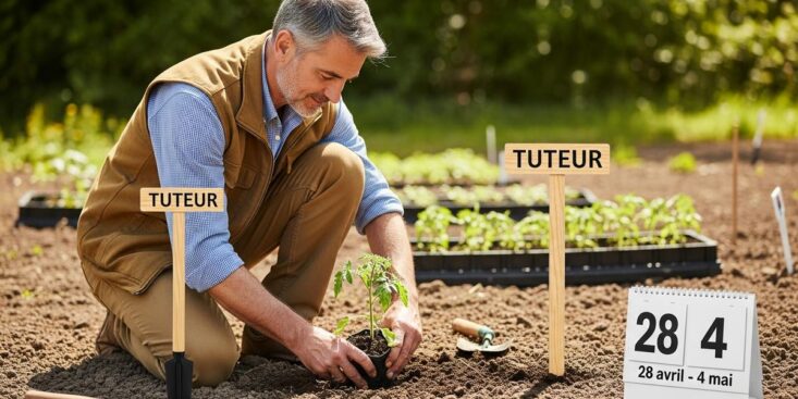 SoonNight - Tomates : installez vos tuteurs du 28 avril au 4 mai pour éviter de blesser les racines de vos plants