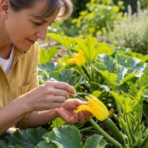 SoonNight - Ce geste matinal triple vos récoltes de courgettes quand les abeilles manquent en mai