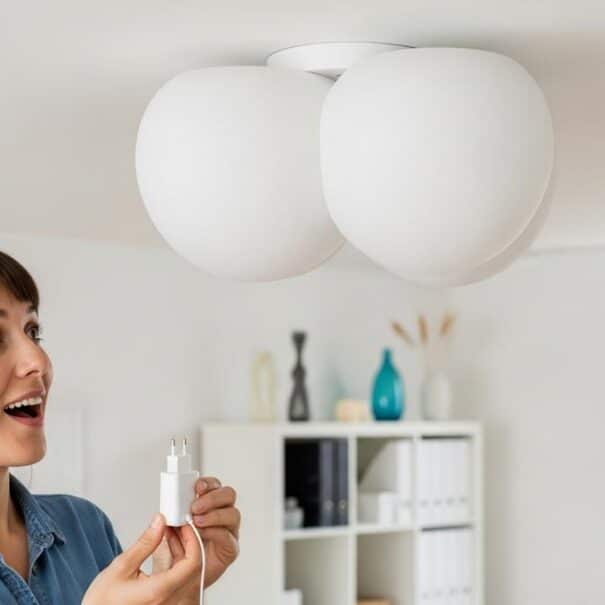 SoonNight - « Je suis choquée » : cette locataire a transformé son plafonnier moche en luminaire design pour moins de 70 €