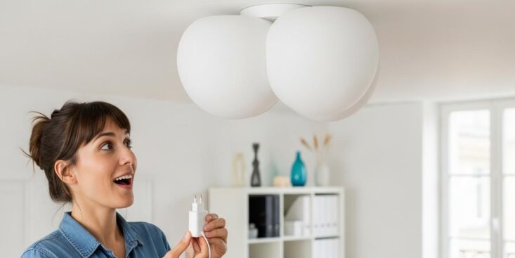 SoonNight - « Je suis choquée » : cette locataire a transformé son plafonnier moche en luminaire design pour moins de 70 €