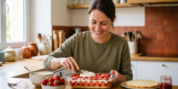 Soonnight - « Depuis que j'ai découvert cette version express, je ne fais plus que celle-là » : le fraisier sans four qui change tout