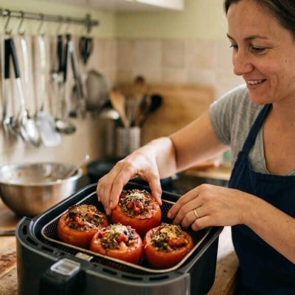 Soonnight - Je prépare mes tomates farcies à l'air fryer en 20 minutes et elles surpassent celles du four