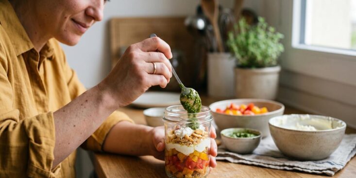 Soonnight - La recette de verrine de tiramisu salé tomate et pesto qui va épater tous vos invités ce week-end