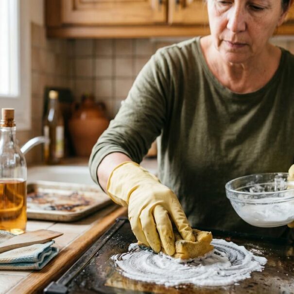 Soonnight - Fini les résidus brûlés au fond du four : la recette de grand-mère au bicarbonate qui change tout
