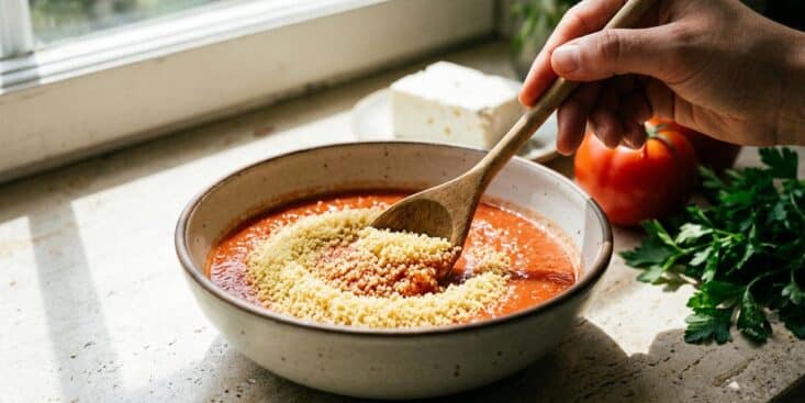 Soonnight - « Zéro préparation, zéro cuisson » : la recette d'été au gaspacho qui remplace l'eau dans le taboulé