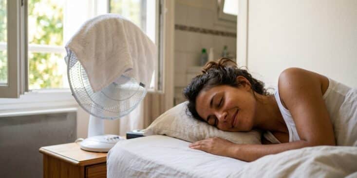 SoonNight - Cette astuce sans clim avec un objet de la salle de bain fait circuler un air frais et sauve les nuits de canicule