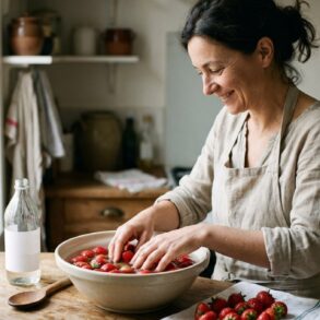 SoonNight - Cette astuce de grand-mère à base de vinaigre blanc élimine une partie des pesticides sur les fraises en 5 minutes