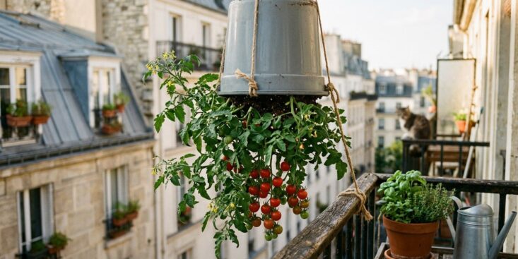 SoonNight - « J'ai planté mes tomates à l'envers pour tester » : ce que ce seau suspendu change vraiment sur un balcon