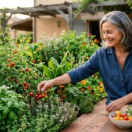 SoonNight - Ce massif gourmand imaginé par les paysagistes remplace le potager et se picore depuis la terrasse tout l'été