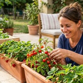 SoonNight - Ils alignent tomates cerises et fraisiers en bacs près de la terrasse : le snack garden qui remplace le potager du fond du jardin