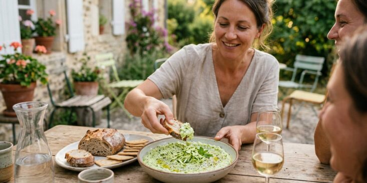 SoonNight - Ce dip de courgettes à la menthe et fromage frais sauve l'apéro quand la chaleur retombe