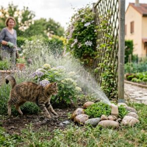 SoonNight - Ce jet bref déclenché au passage éloigne le chat du jardin sans le blesser ni fâcher le voisin