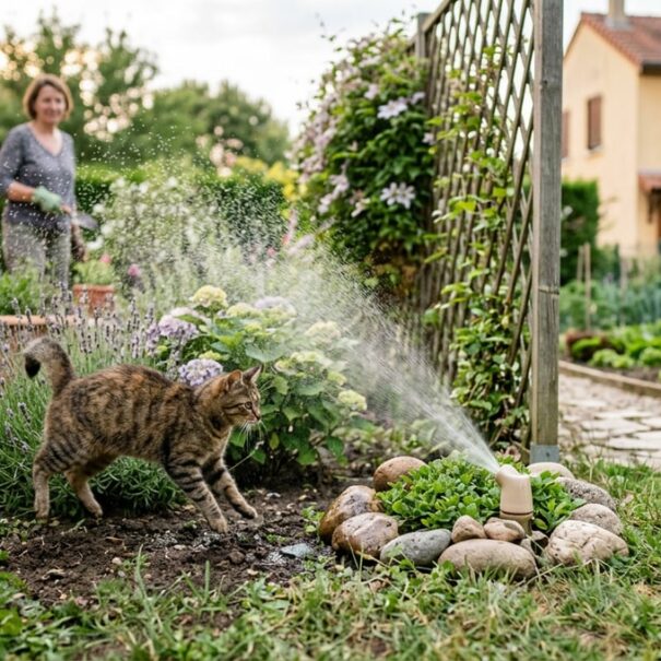 SoonNight - Ce jet bref déclenché au passage éloigne le chat du jardin sans le blesser ni fâcher le voisin