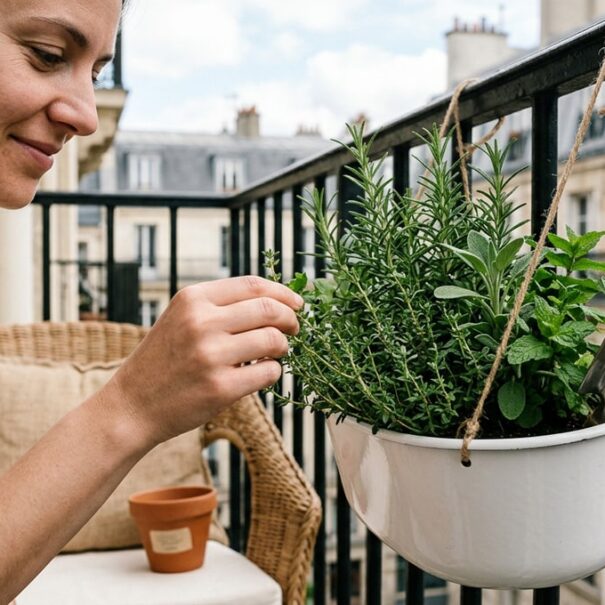 SoonNight - Ce cache-pot IKEA à 17,99 € transforme un balcon nu en mini-jardin d'herbes façon cottage