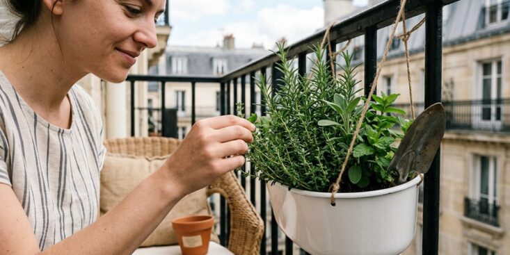 SoonNight - Ce cache-pot IKEA à 17,99 € transforme un balcon nu en mini-jardin d'herbes façon cottage
