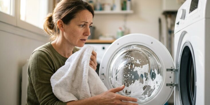 SoonNight - Elle glisse une serviette seule dans le tambour sans lessive : ce qui se passe ensuite trahit un surdosage invisible