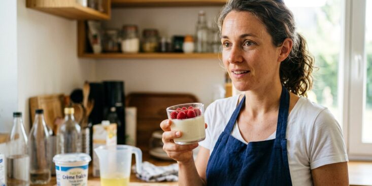 SoonNight - Une cheffe pâtissière révèle sa panna cotta sans gélatine ni agar-agar, avec un ingrédient déjà dans votre frigo